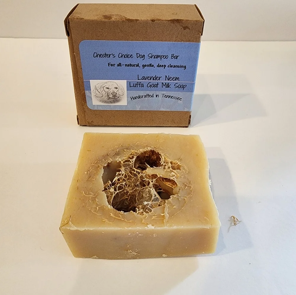 Lavender Neem Luffa Goat Milk Pet Soap Bars